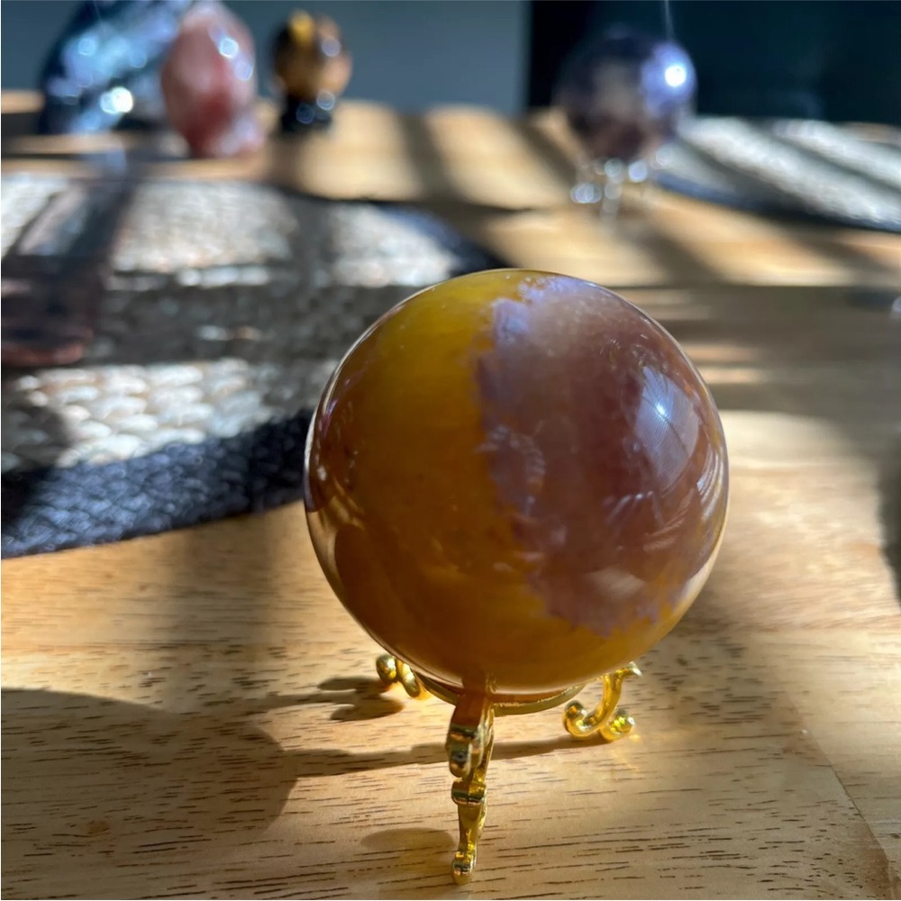 New natural fluorite sphere Room Office Decor-positive attitude